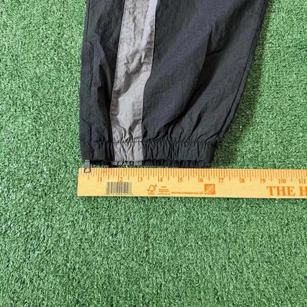 Y2K Nike Air Jordan Track Pants Baggy Streetwear Black Gray Embroidered